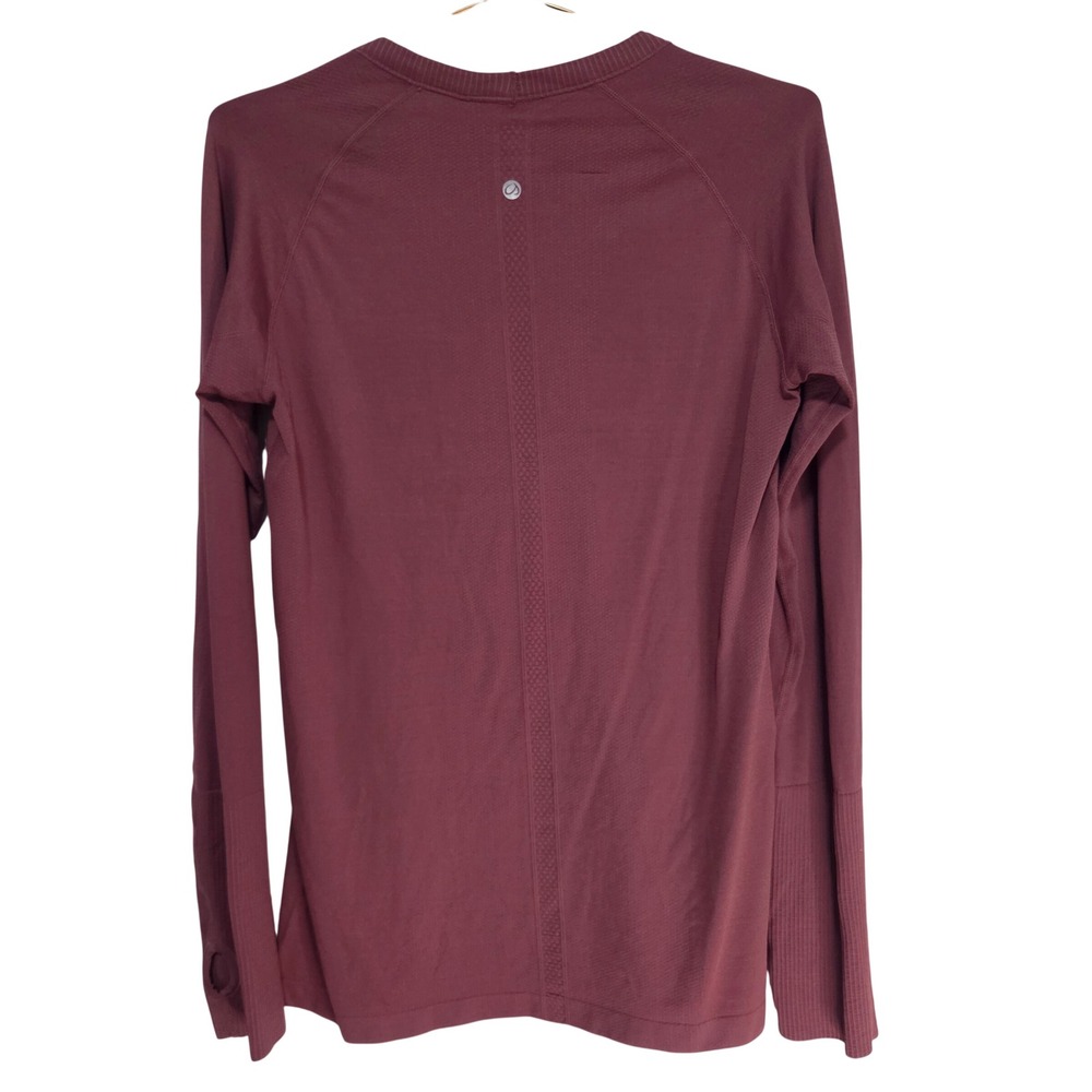 CRZ YOGA Womens Seamless Long Sleeve Training Shirt Thumbholes Mauve Large L - Picture 5 of 7